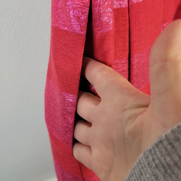 Trina Turk Candy Wrapper Dress Women's 6 Pink Metallic Stripe Festive Season - Picture 4 of 13